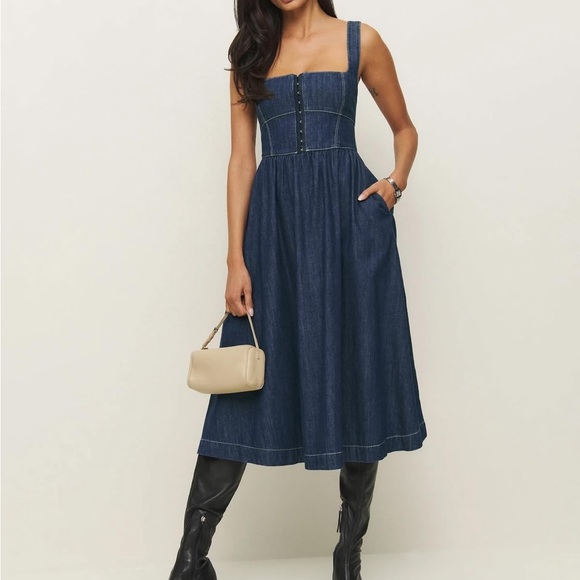 Reformation Dresses & Skirts - Reformation Tagliatelle Denim Midi Dress